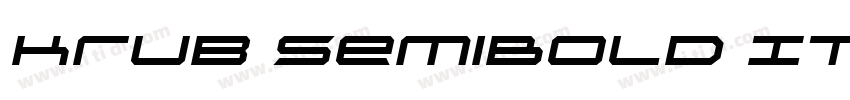 Krub SemiBold Italic字体转换
